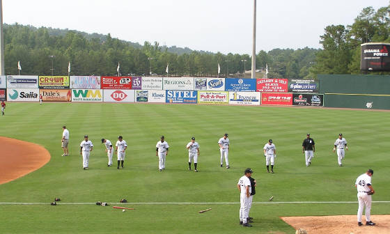 Pre-game workout at Hoover Met